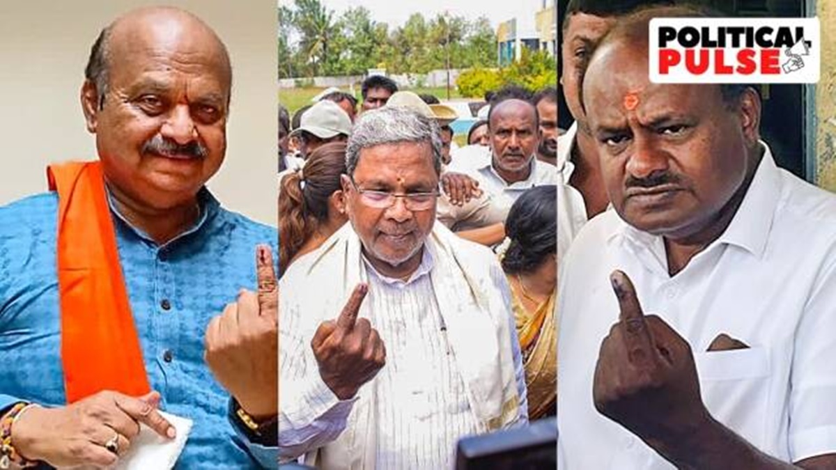 Karnataka Elections, Bommai, Karnataka exit polls, karnataka exit poll 2023, bommai, dk shivakumar, dk shivakumar on exit polls, indian express